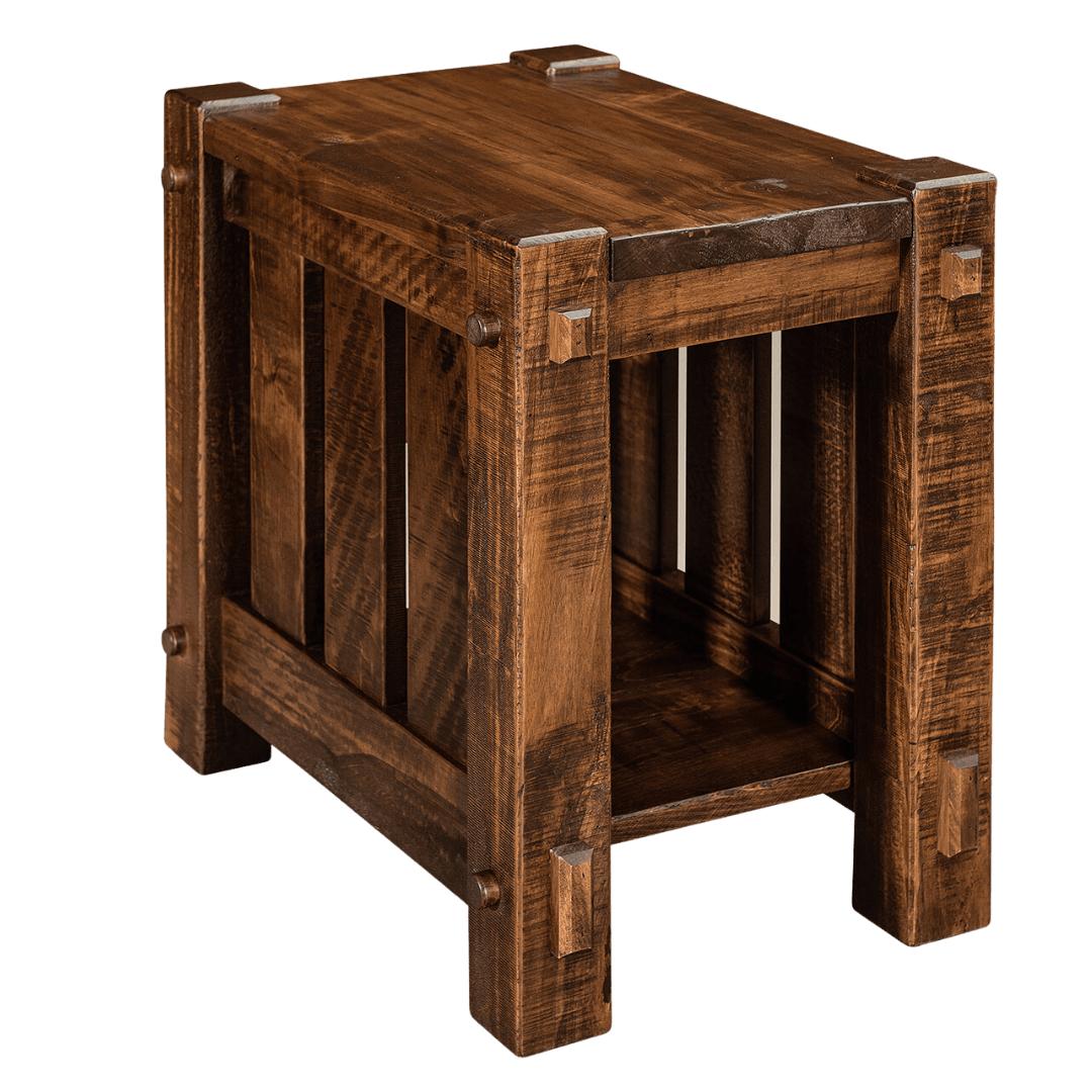 Mountain Roughsawn Wood End Table
