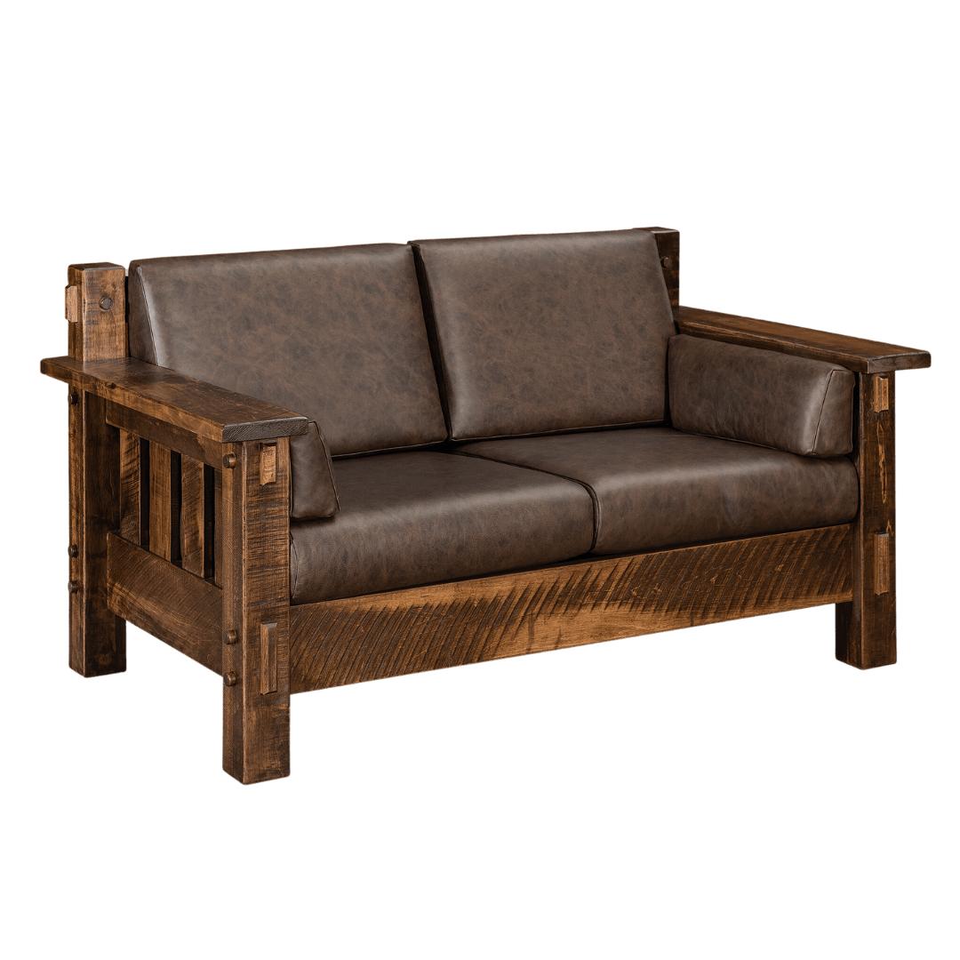 Mountain Roughsawn Wood Loveseat