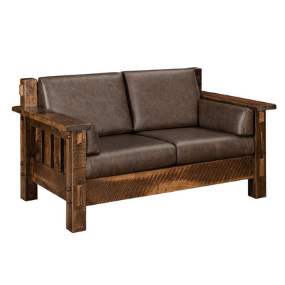 Mountain Roughsawn Wood Loveseat