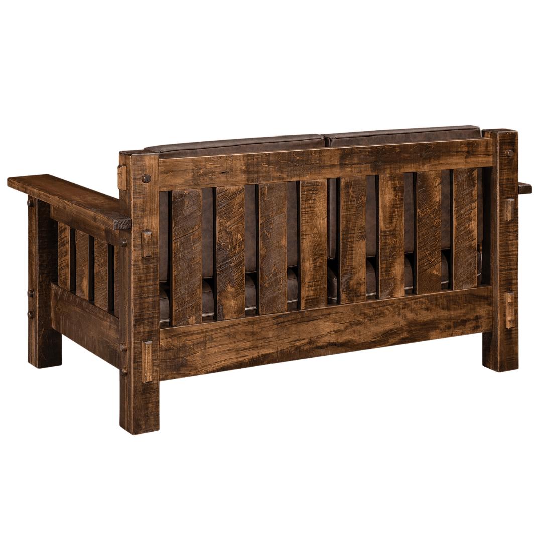 Mountain Roughsawn Wood Loveseat