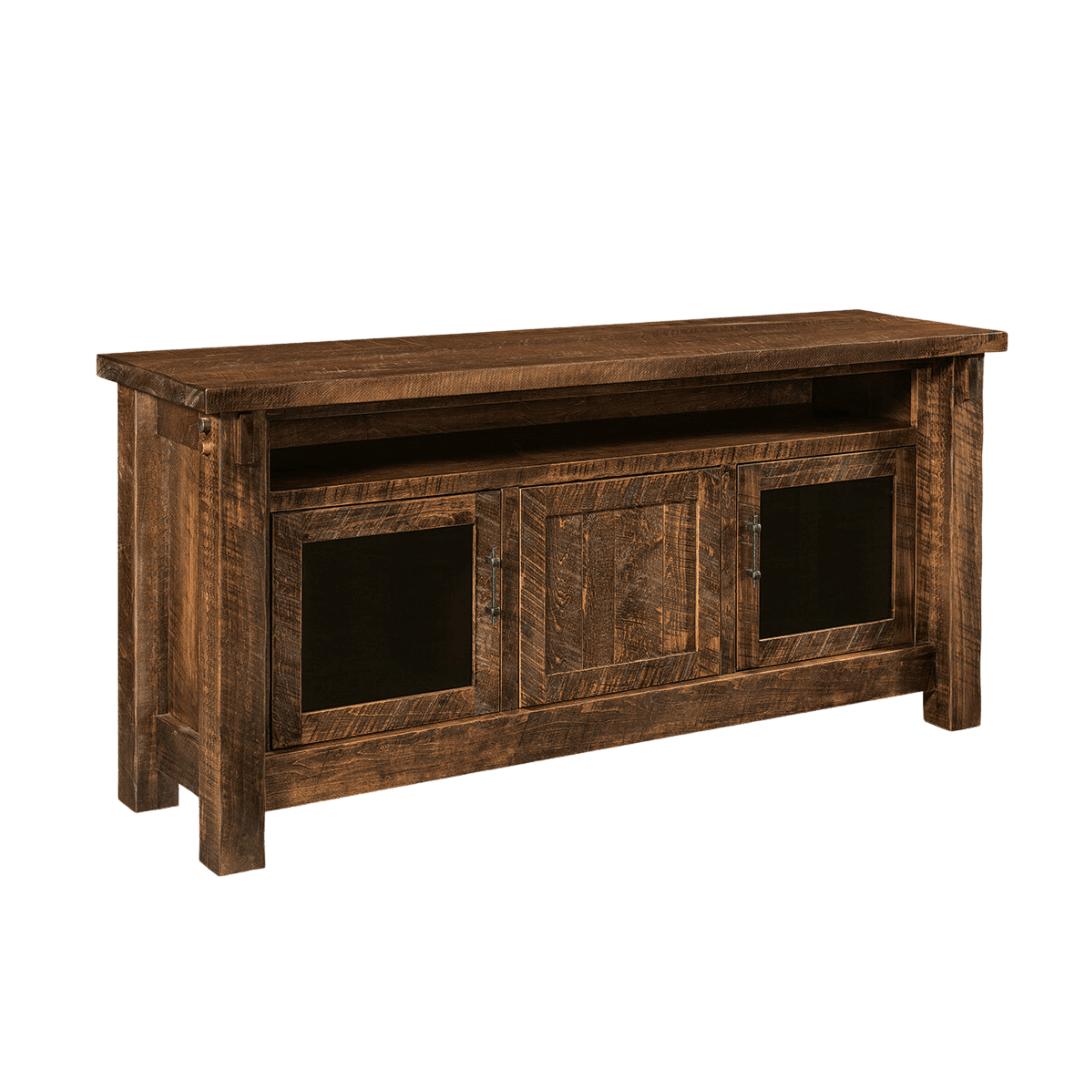 Mountain Roughsawn TV Stand with Soundbar Shelf