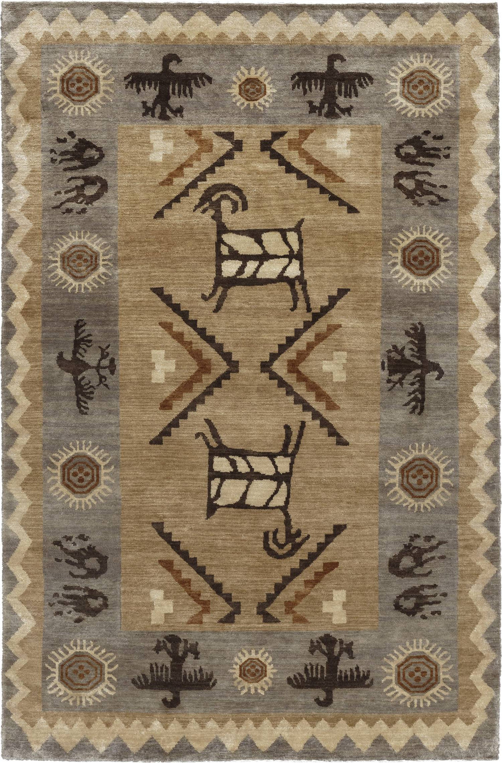 Pendleton Rock Art Southwest Hand-Knotted Rug