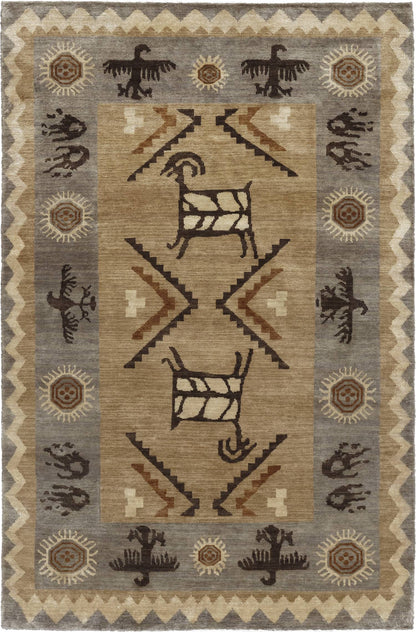 Pendleton Rock Art Southwest Hand-Knotted Rug