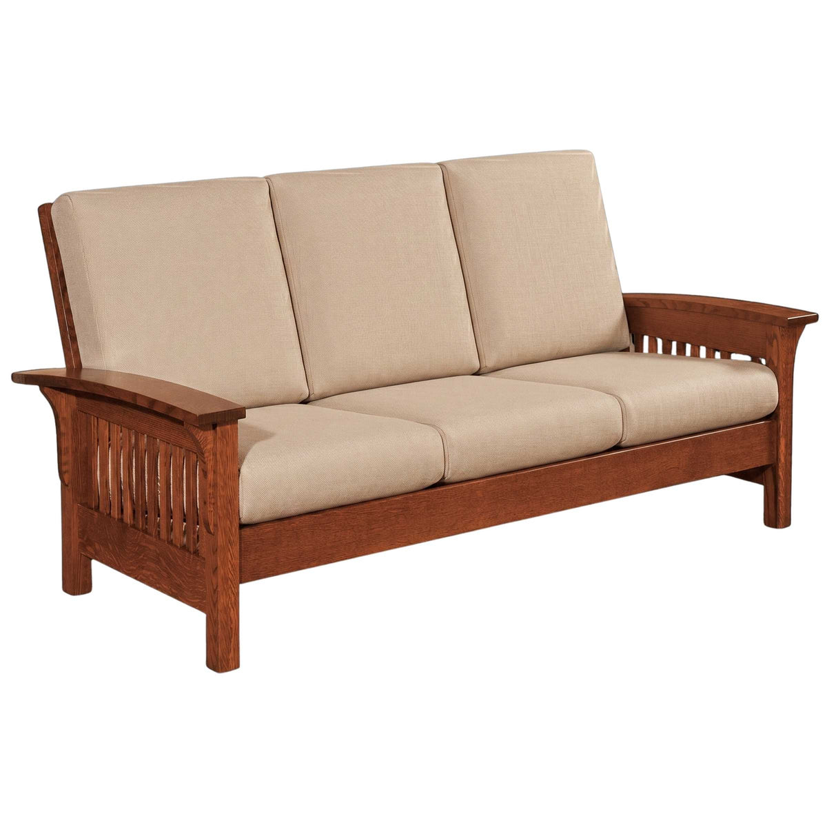 Prairie Mission Wood Arm Sofa