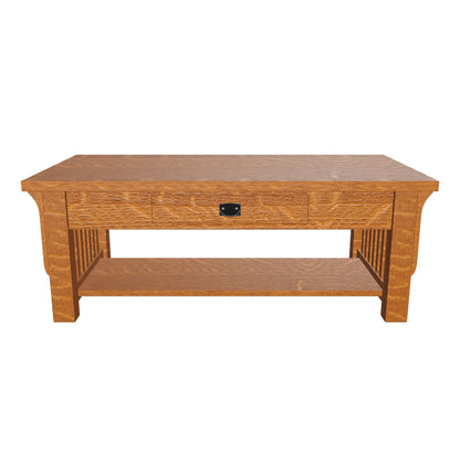 Prairie Mission Spindle Coffee Table with Drawer