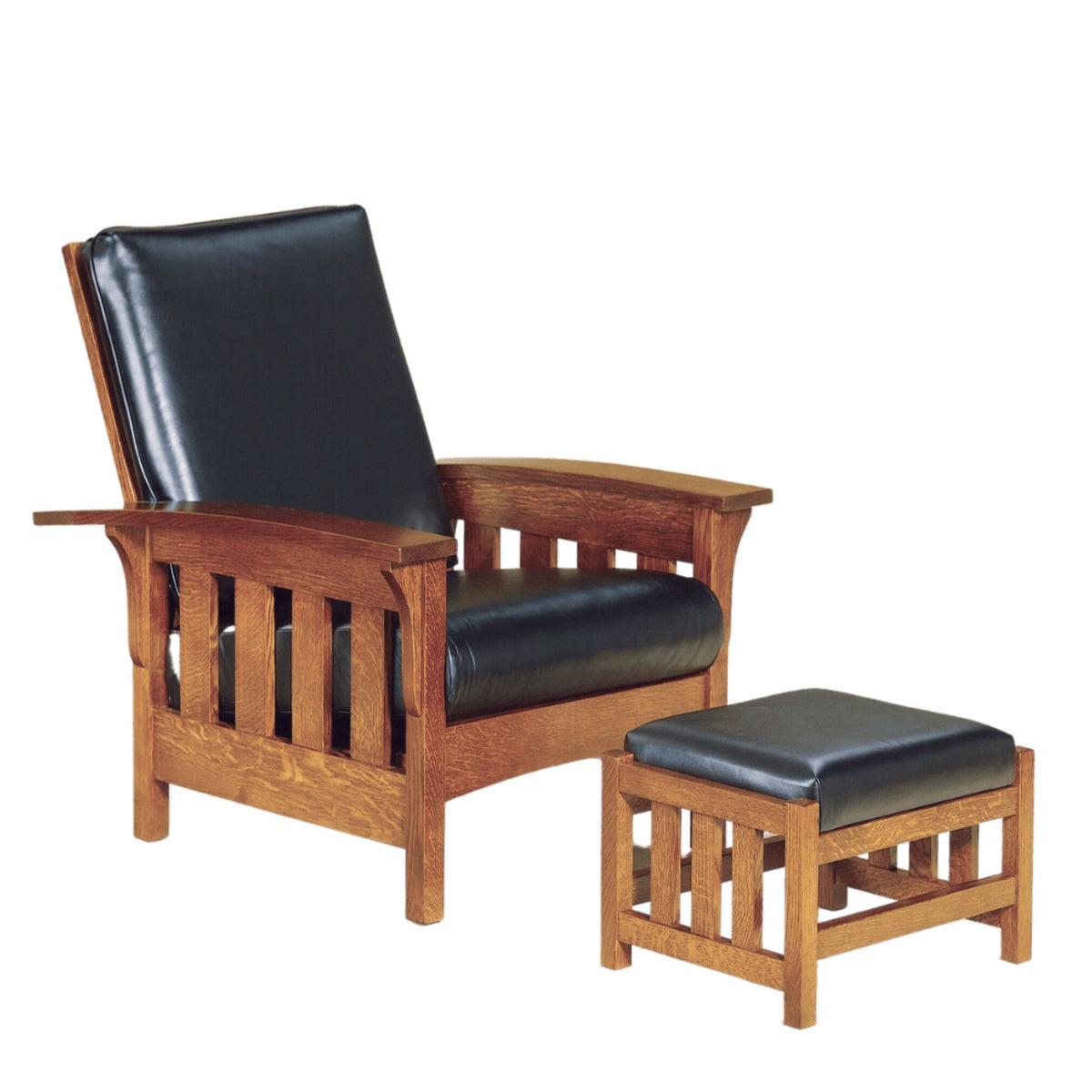 Bent Arm Slat Morris Chair