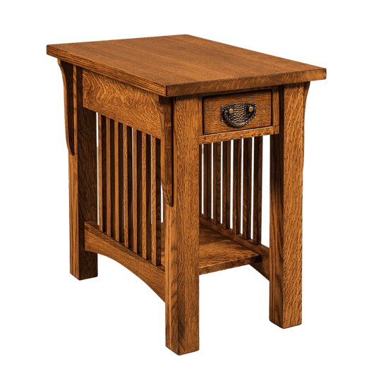 Prairie Mission Spindle Side Table with Drawer