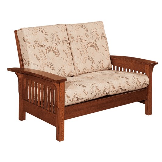 Prairie Mission Wood Arm Loveseat