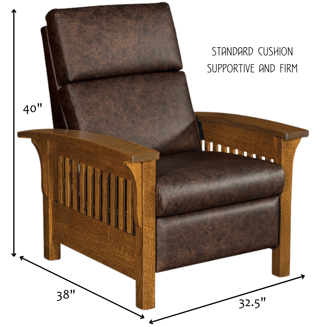 Prairie Mission Wood Arm Spindle Recliner