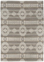 Pendleton Canyonlands hand-knotted wool rug with grey and beige Southwest geometric patterns.
