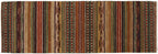 Pendleton Chimayo Southwest hand-knotted wool runner rug with colorful stripes and geometric patterns.