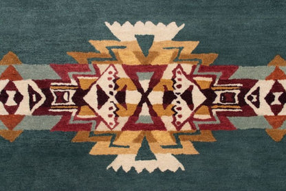 Pendleton Highland Peak Teal Southwest Hand-Tufted Rug