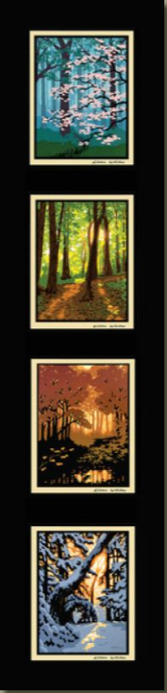 Laura Wilder Woods Four Seasons vertical Print Set