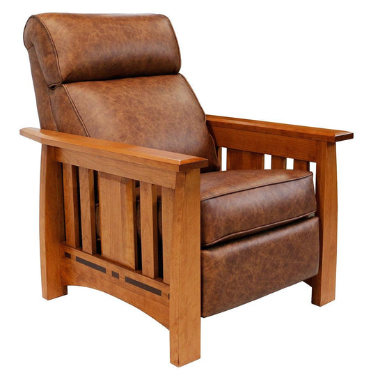 Cherry Inlaid Wood Arm Recliner