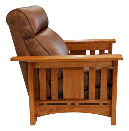 Cherry Inlaid Wood Arm Recliner