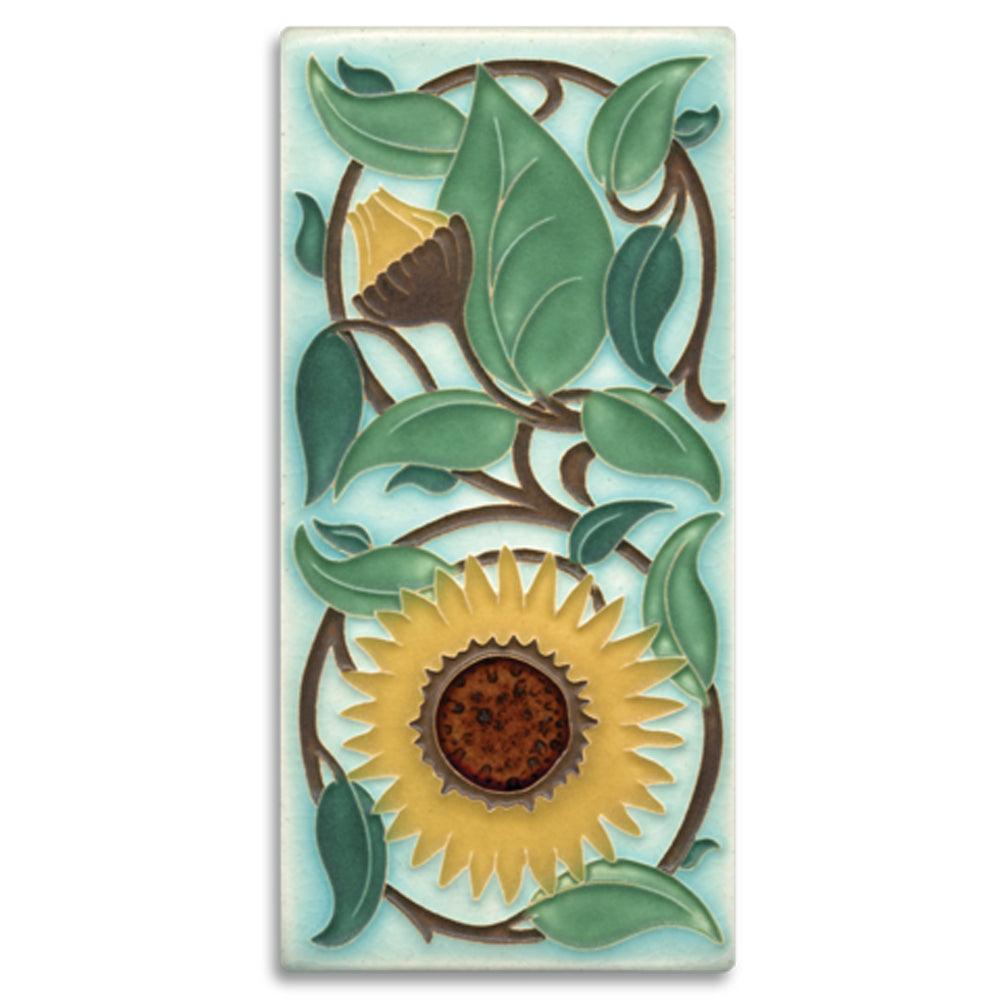 Sunflower Tile - Light Blue Gifts Motawi 