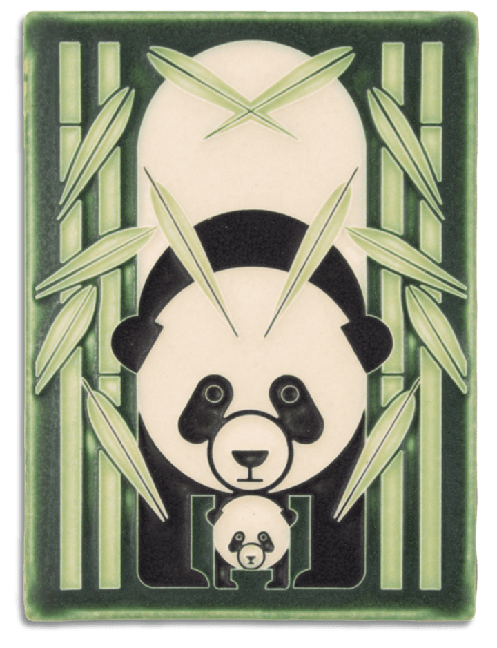 Panda Panda Green Tile - 6x8