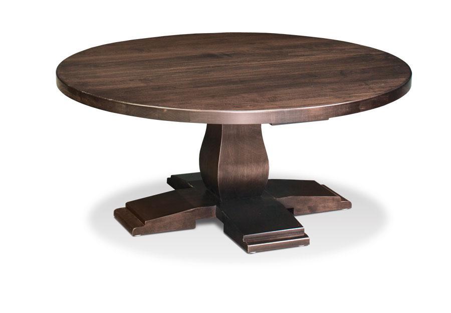Avalon Round Coffee Table Living Simply Amish 48 inch Smooth Cherry