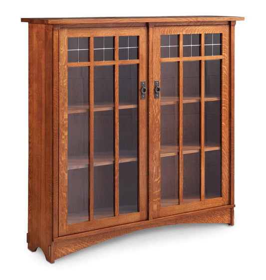 Bungalow 2-Door Bookshelves Office Simply Amish Smooth Cherry