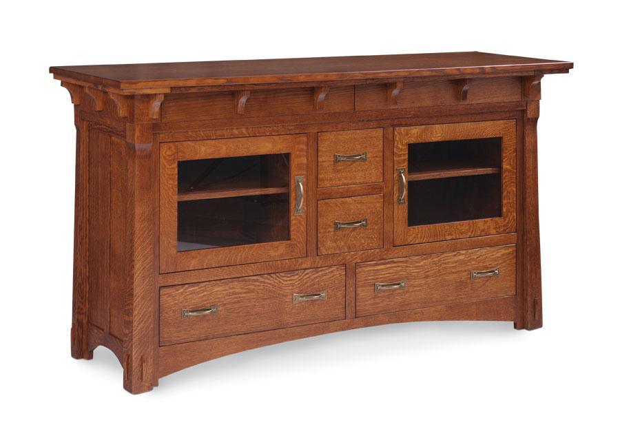 MaRyan TV Stand Living Simply Amish 70 inch Smooth Cherry