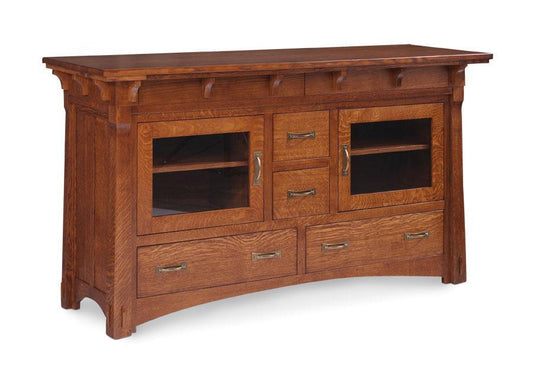 MaRyan TV Stand Living Simply Amish 70 inch Smooth Cherry