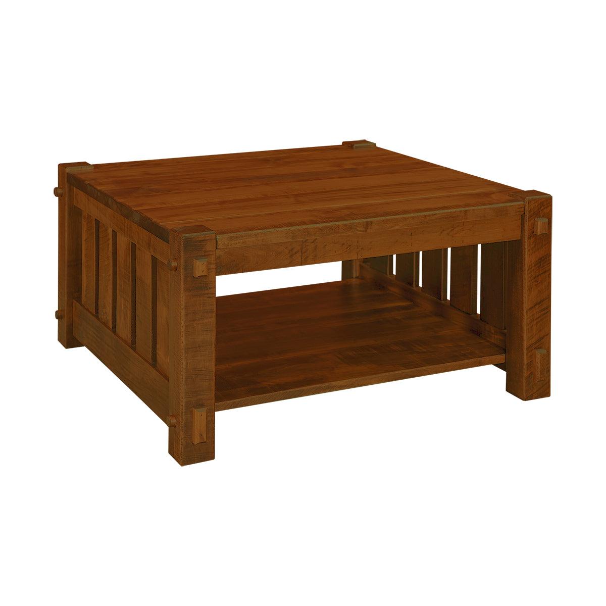 Mountain Roughsawn Square Wood Coffee Table