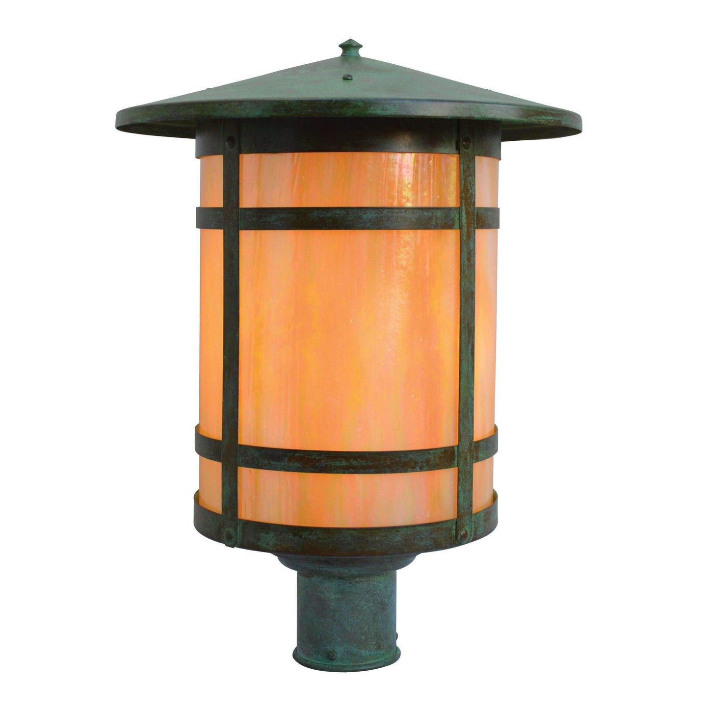 Berkeley Long Body Post Mount Exterior Lighting Arroyo Craftsman 