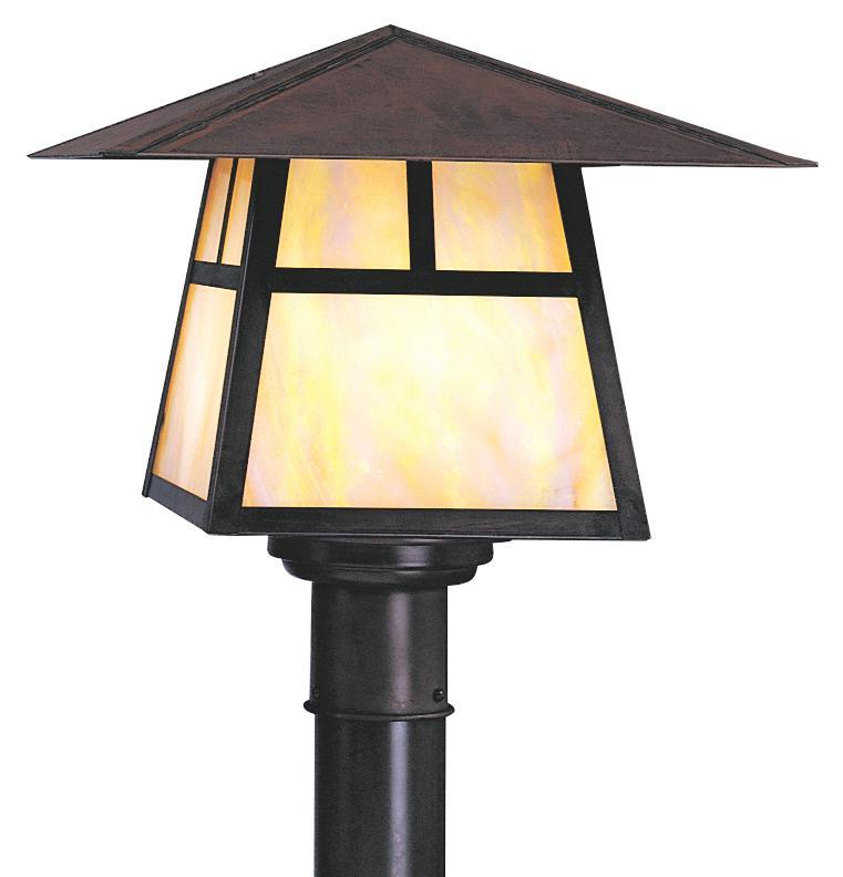 Carmel Post Mount Exterior Lighting Arroyo Craftsman Small T-Bar