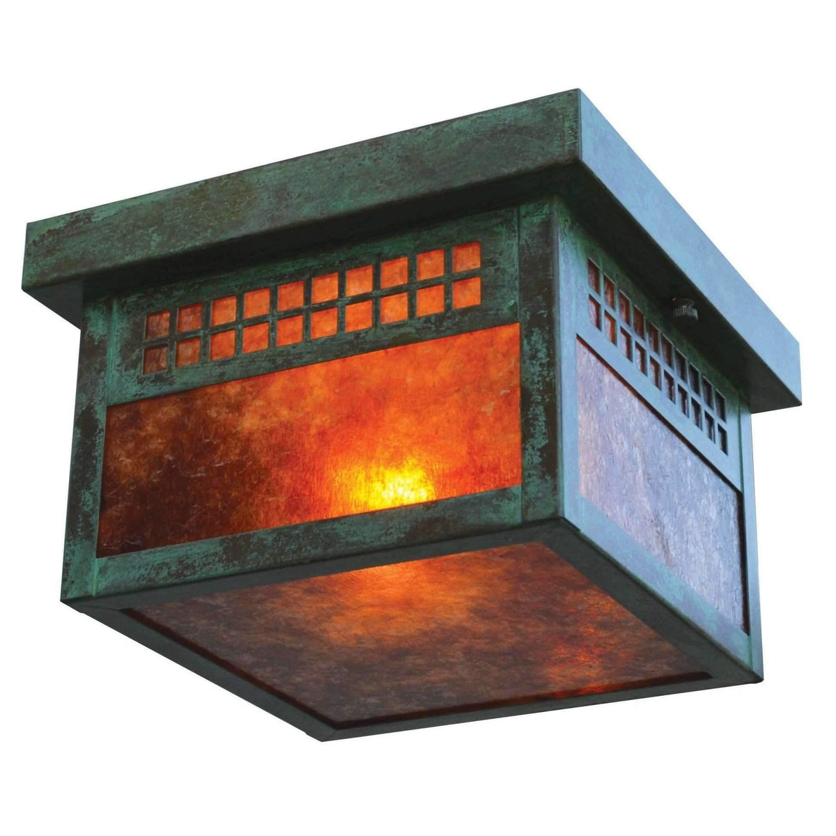 Glasgow Flush Ceiling Mount Exterior Lighting Arroyo Craftsman