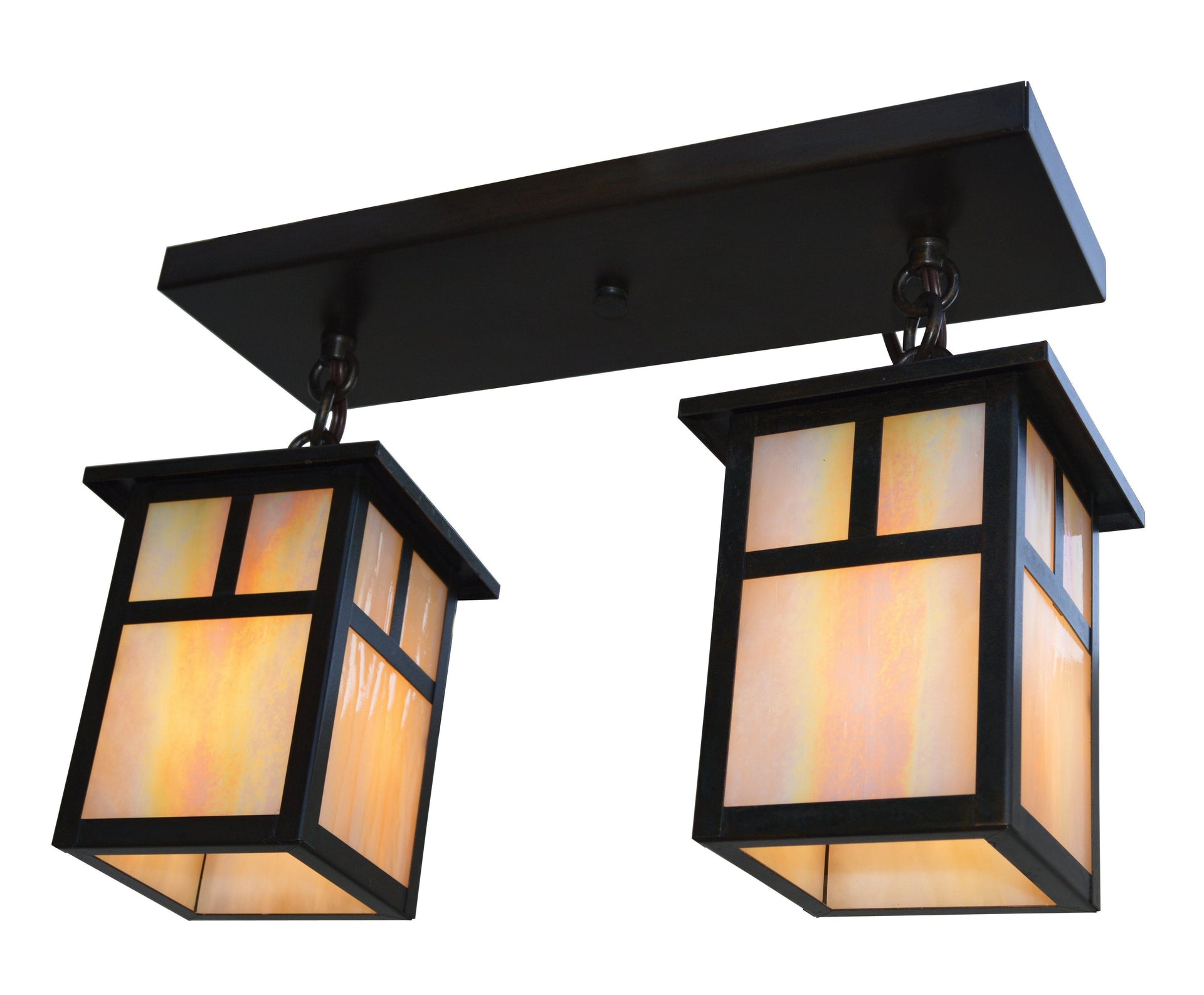 Mission 2 Light Ceiling Mount Interior Lighting Arroyo Craftsman