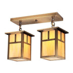 Mission 2 Light Ceiling Mount Interior Lighting Arroyo Craftsman