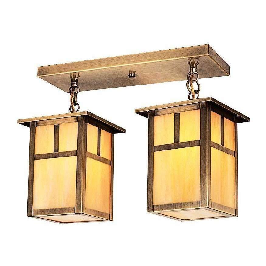 Mission 2 Light Ceiling Mount Interior Lighting Arroyo Craftsman