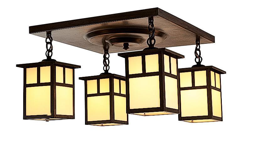 Mission 4 Light Ceiling Mount Interior Lighting Arroyo Craftsman