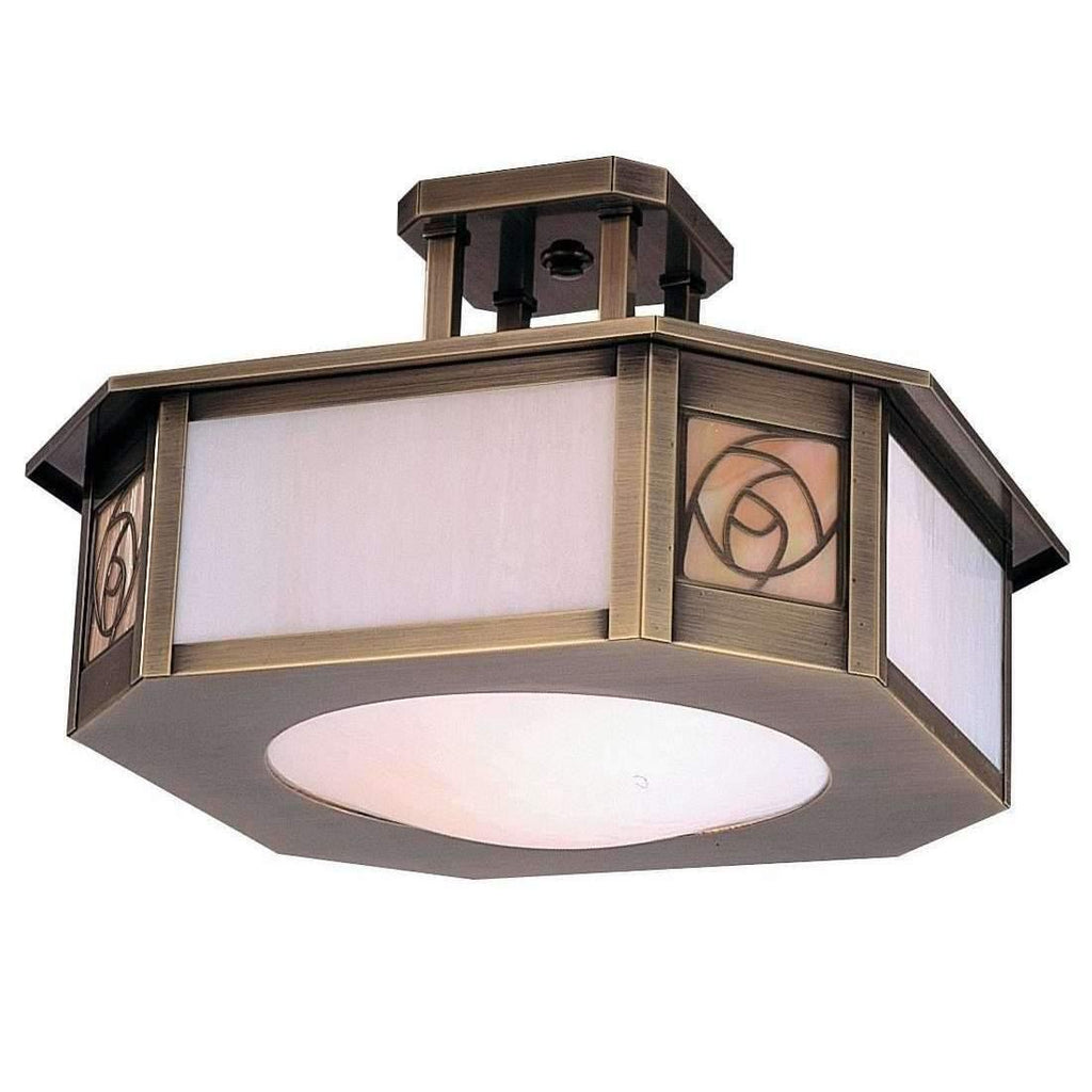Saint Clair Inverted Semi-Flush Ceiling Mount Interior Lighting Arroyo Craftsman