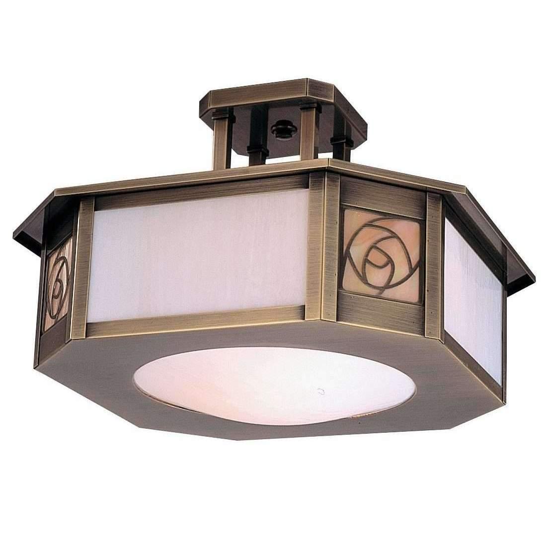 Saint Clair Inverted Semi-Flush Ceiling Mount Interior Lighting Arroyo Craftsman
