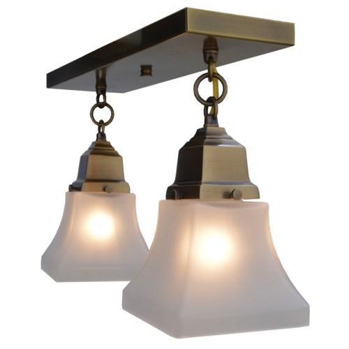 Ruskin 2 Light Ceiling Mount Interior Lighting Arroyo Craftsman