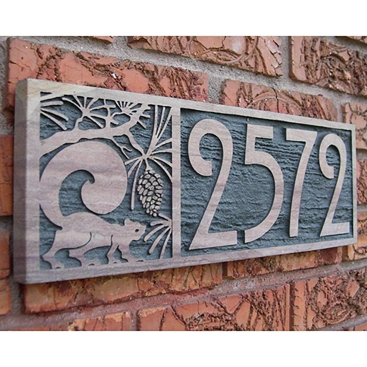 Sandstone Address Plaque Exterior Decor ASM Studio 