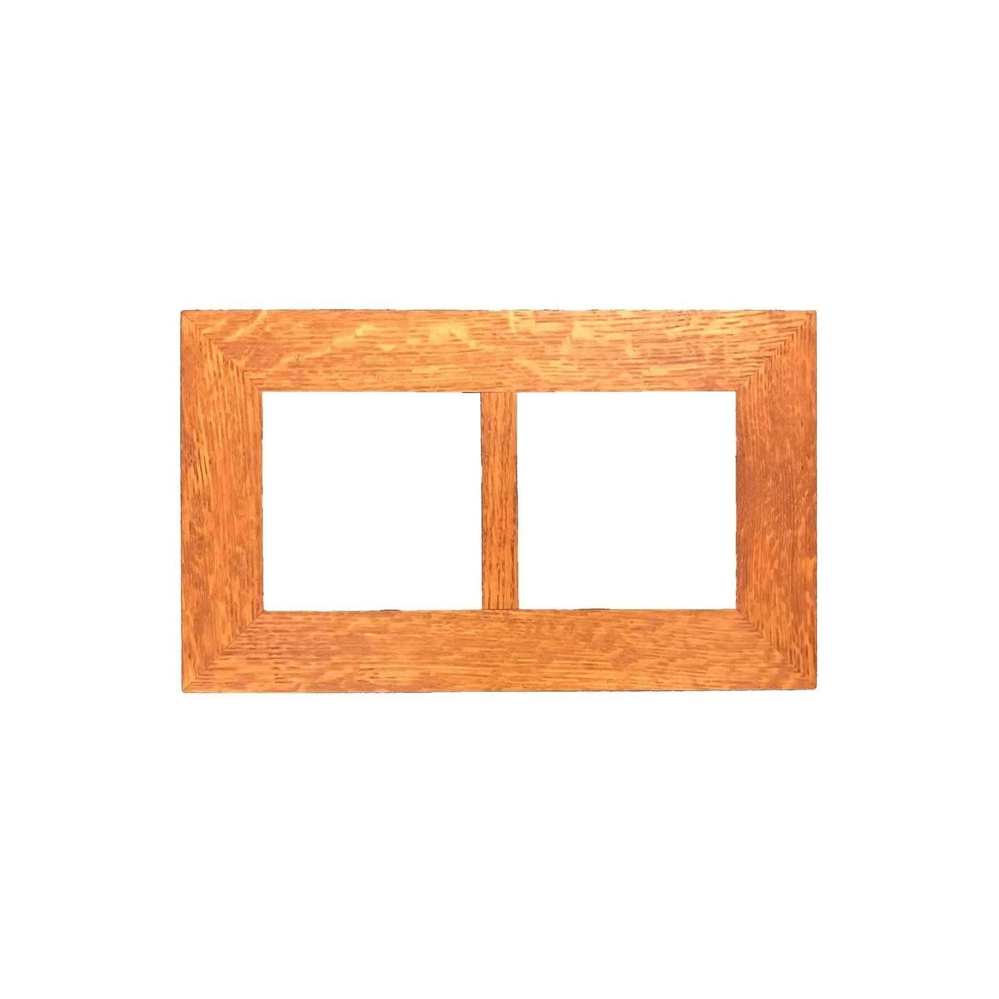 4x4 Multi-Tile Oak Frame Tile Family Woodworks Double 2 inches wide Golden Oak