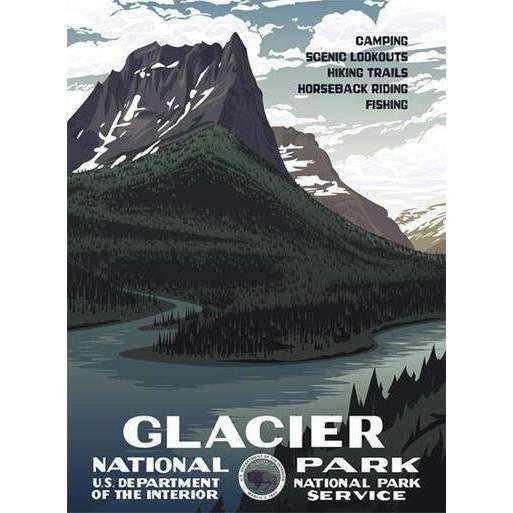 Glacier National Park Poster Decor Ford Craftsman 