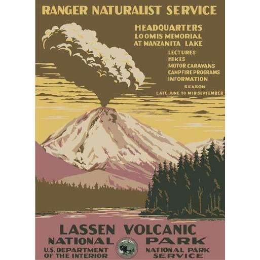 Lassen Volcano Poster Decor Ford Craftsman 