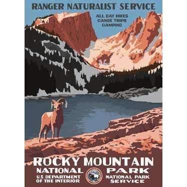 Rocky Mountain National Park Poster Decor Ford Craftsman 