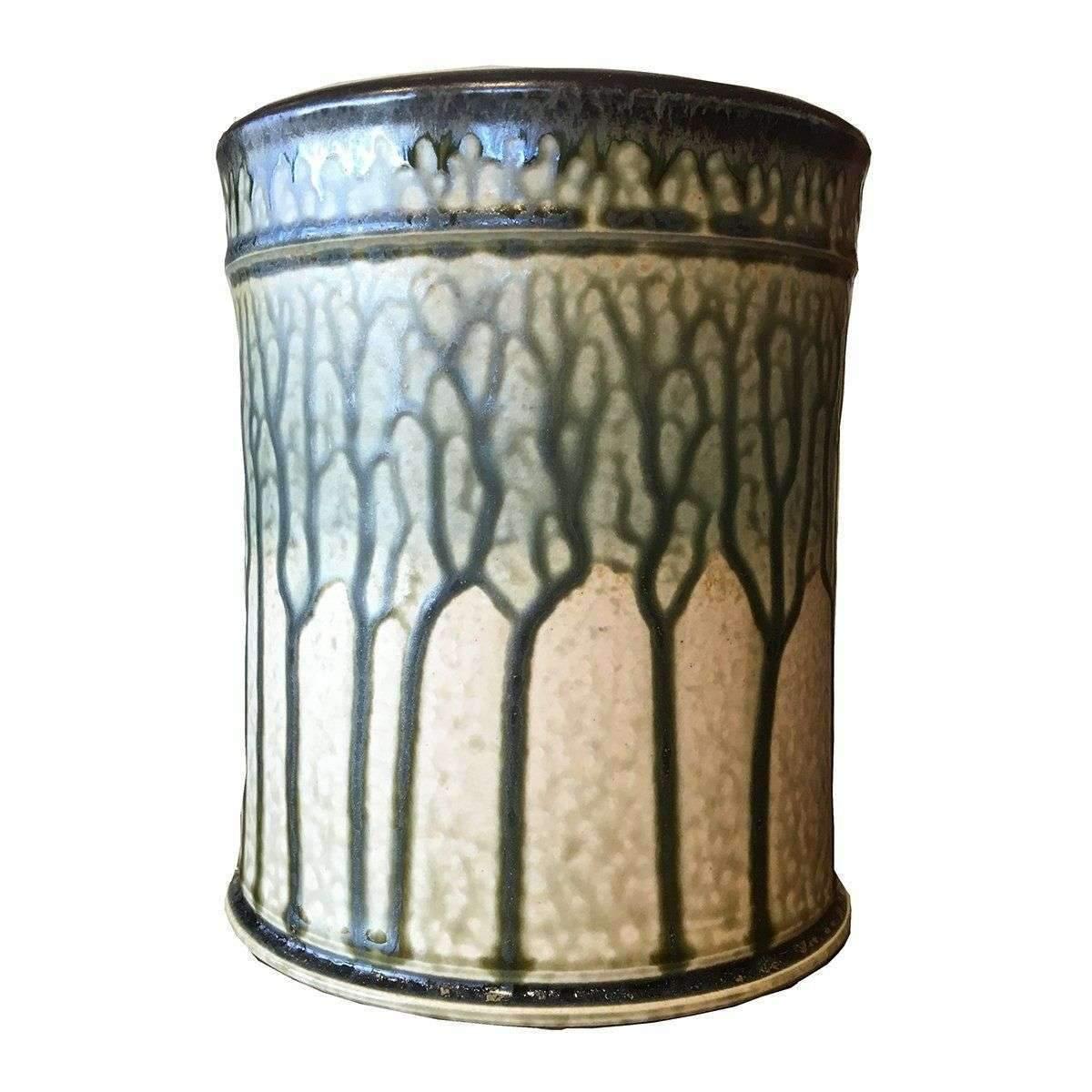 Green Ceramic Utensil Jar Decor Frank Stofan 