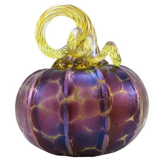 Blown Glass Pumpkin in Amethyst Gifts Furnace Glass Works Large 