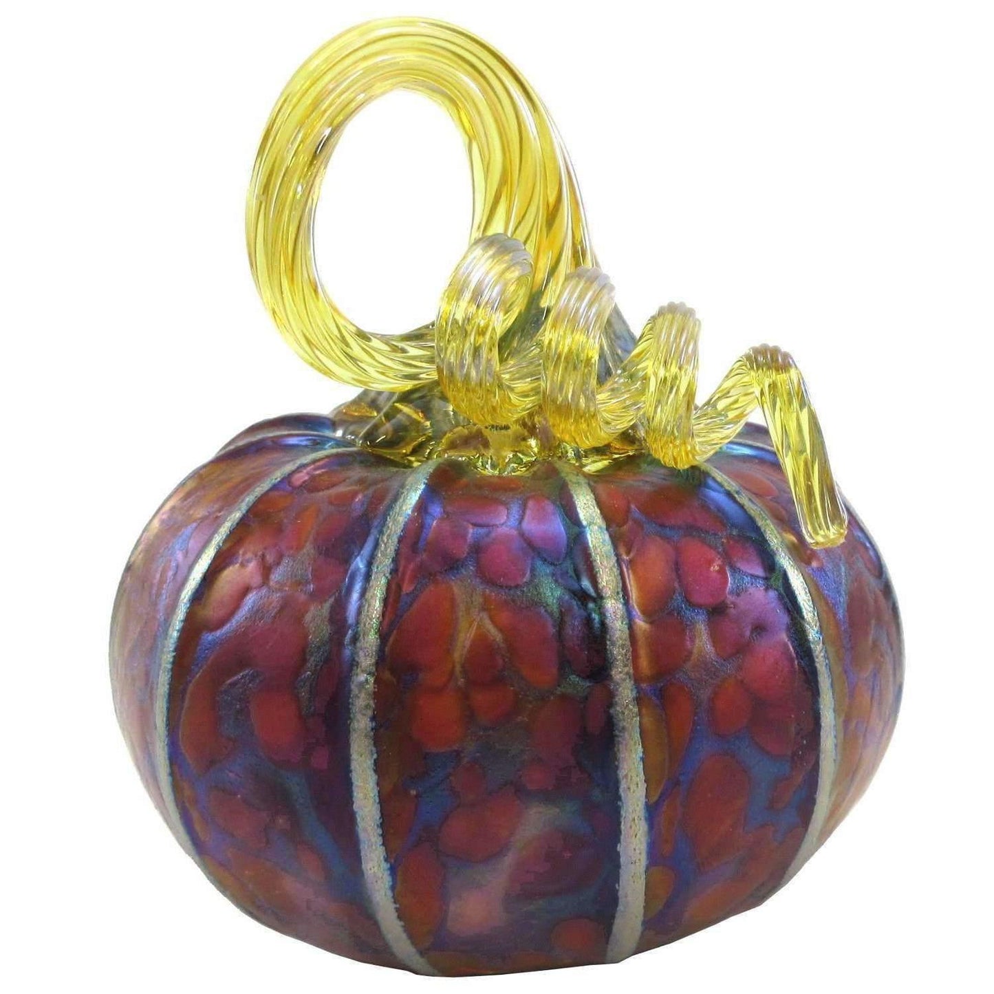 Blown Glass Pumpkin in Burgundy Gifts Furnace Glass Works Large 