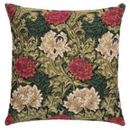William Morris Chrysanthemum Green Tapestry Pillow- 18 inch square Throw Pillows Hines 