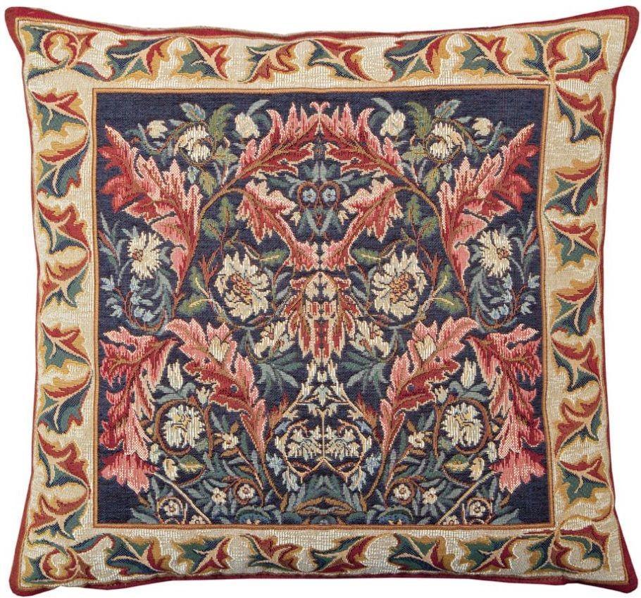 William Morris Corinthe Red Tapestry Pillow- 18 inch square Throw Pillows Hines 