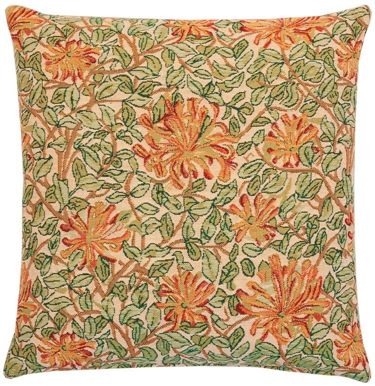William Morris Honeysuckle Tapestry Pillow Throw Pillows Hines 13 inch square 