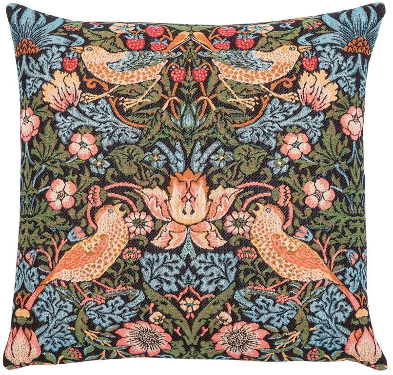 William Morris Strawberry Thief Tapestry Pillow