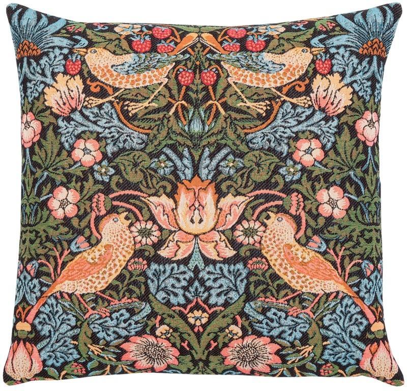 William Morris Strawberry Thief Tapestry Pillow Throw Pillows Hines 13 inch square 