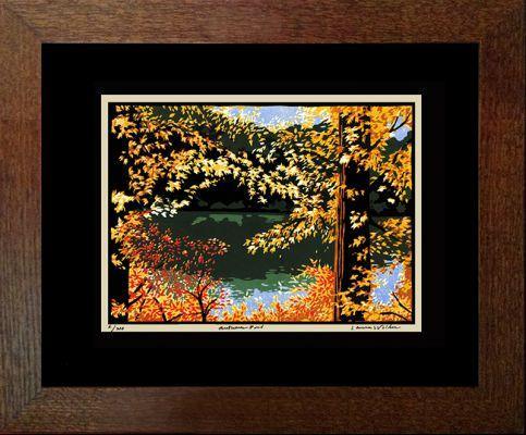 Laura Wilder Autumn Pond Print Decor Laura Wilder Giclee Print Framed 